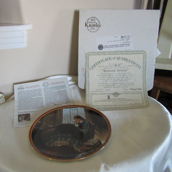 Collector Plate Romantic Reverie - Picture 5 of 7